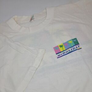 Vintage‎ MS Holiday Carnival Cruise Line T-Shirt White XXL